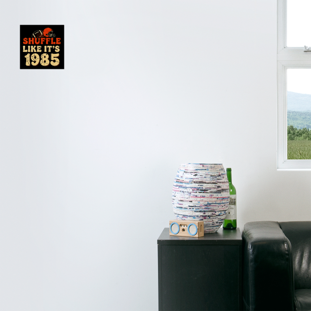 Shuffle Like It's 1985 | Retro Football Helmet Design by OUTFITPAW